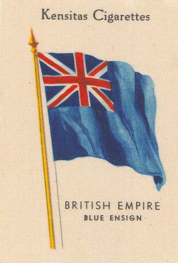 Kensitas Cigarettes, Royal Navy - Blue Ensign, 1920 c.