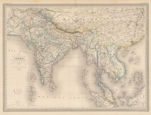 Auguste-Henri Dufour, Southeast Asia showing French and Portuguese Colonies, 1860
