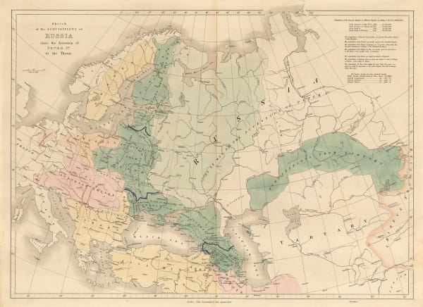 John Arrowsmith, Sketch of the Acquisitions of Russia since the Accession of Peter 1st to the Throne, 1842
