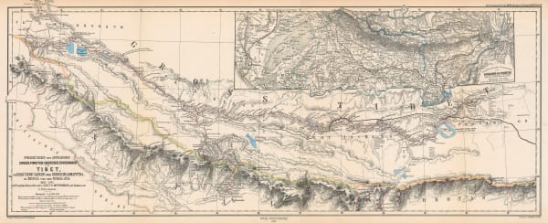 Justus Perthes, Tibet, 1868