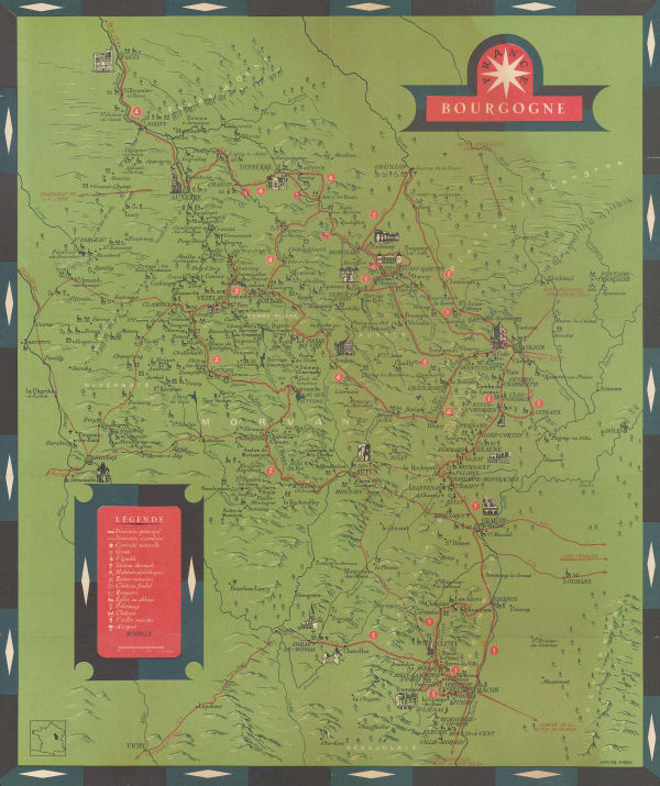 Ministère des Travaux Publics, Burgundy Wine Region, 1955