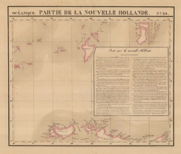 Philippe Vandermaelen, Melville Island and Timor Sea, 1827