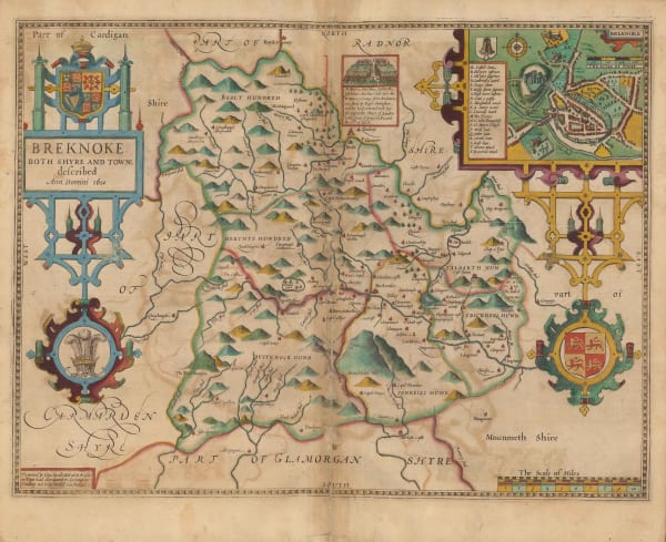 John Speed, Breknoke - Both Shyre and Towne described, 1611