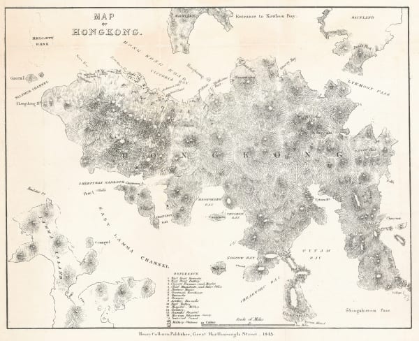William Bernard, Map of Hong Kong, 1845