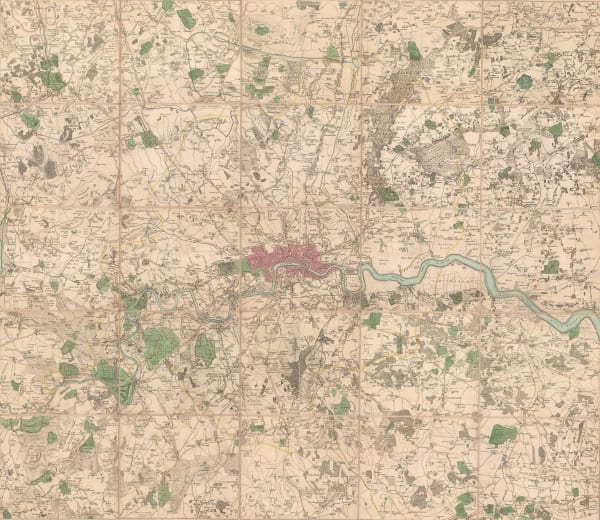 Charles Smith, Map of the Country Fifteen Miles around London, 1823