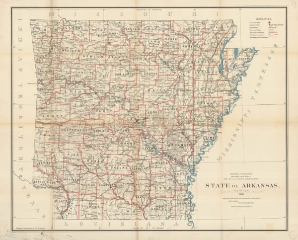 General Land Office (GLO), State of Arkansas, 1886