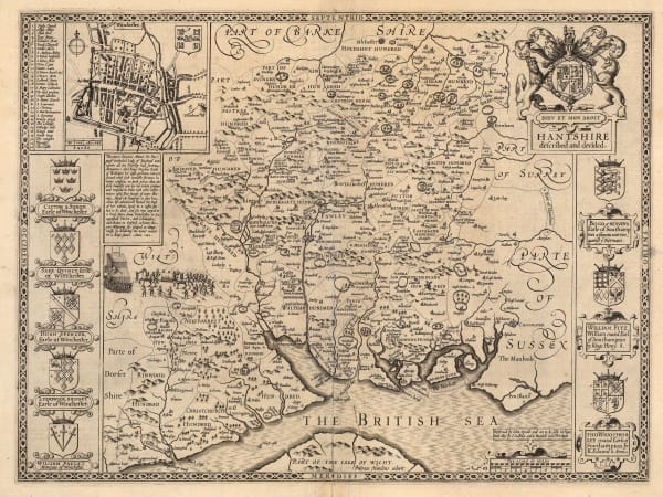 John Speed, Hantshire described and devided, 1611