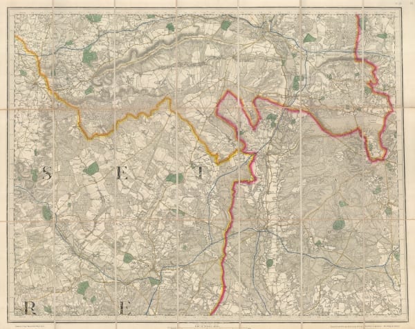 Ordnance Survey, Wimborne, Blandford, Shaftesbury, Lynhurst, Salisbury & Ringwood, 1872