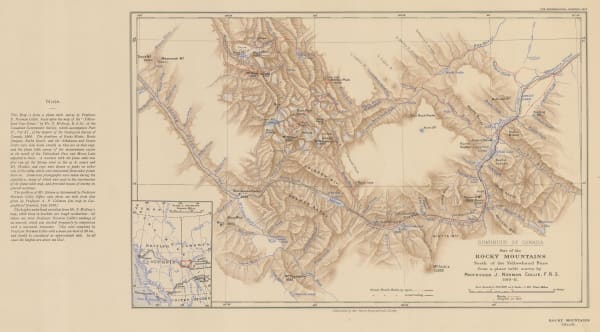 Royal Geographical Society (RGS), Canadian Rocky Mountains North of the Yellowhead Pass, 1912