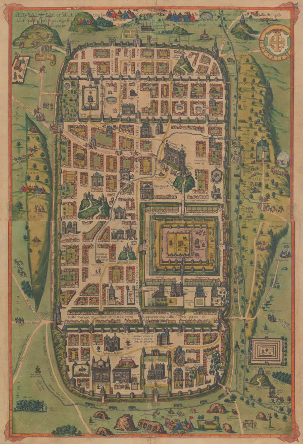 Georg Braun & Frans Hogenberg, Ancient Jerusalem, 1588
