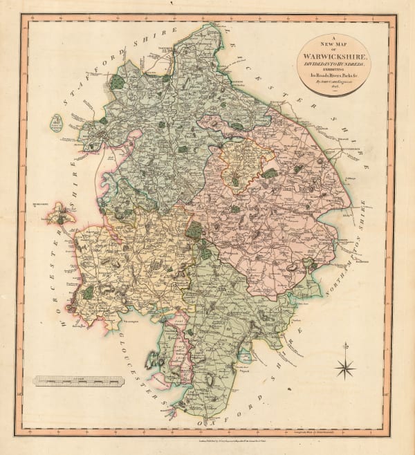 John Cary, A New Map of Warwickshire, 1806