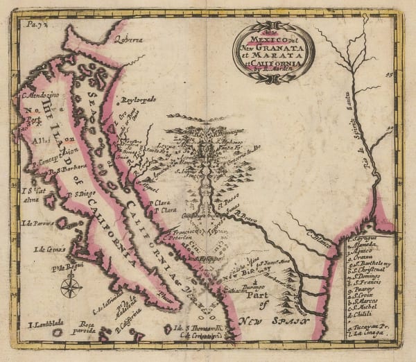 Robert Morden, California as an Island, 1688