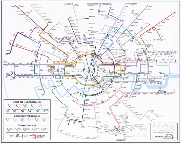 Max Roberts, London Circles - A0 (framed), 2024