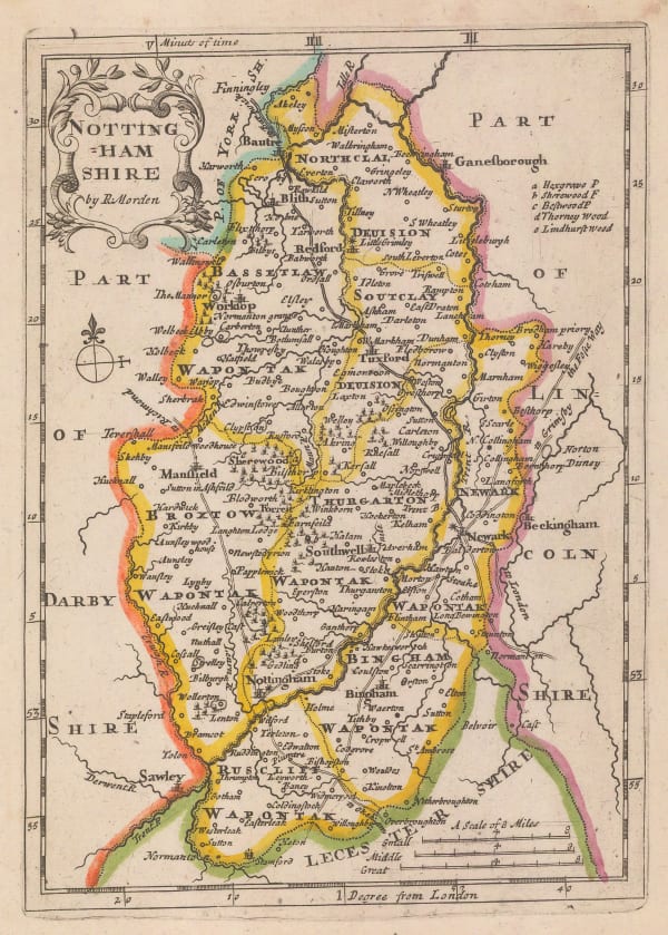 Robert Morden, Nottinghamshire, 1708