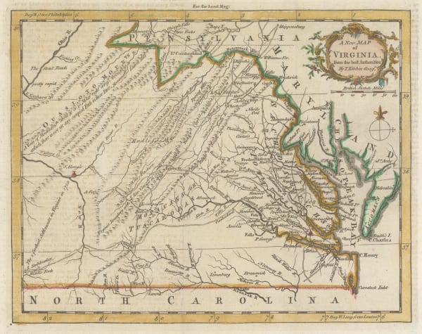 London Magazine, A New Map of Virginia, 1761