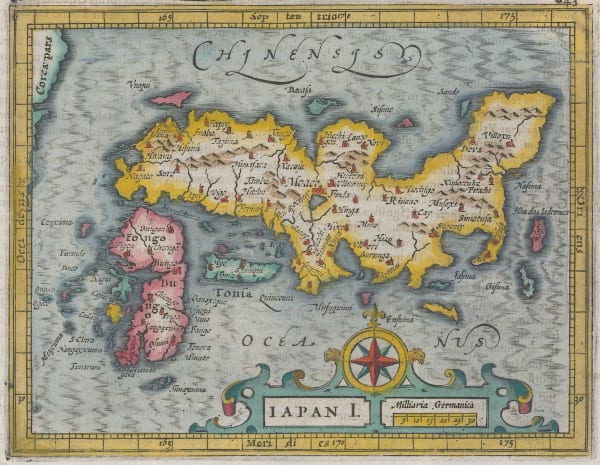 Mercator Hondius, Early map of Japan, 1625
