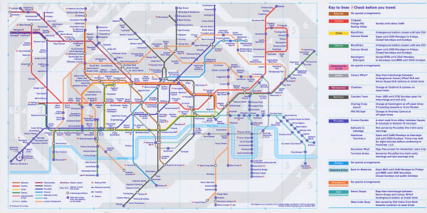 London Underground, London Underground Map, 2010