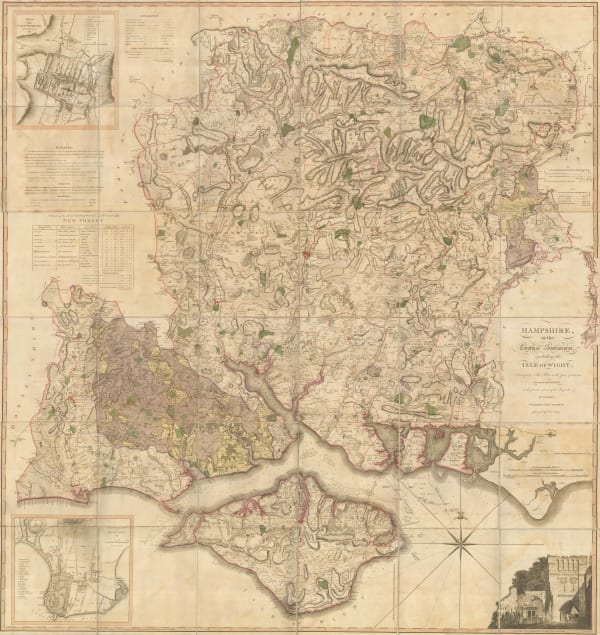 William Faden, Hampshire, or the County of Southampton, 1791