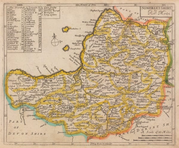 Robert Morden, Somerset, 1708