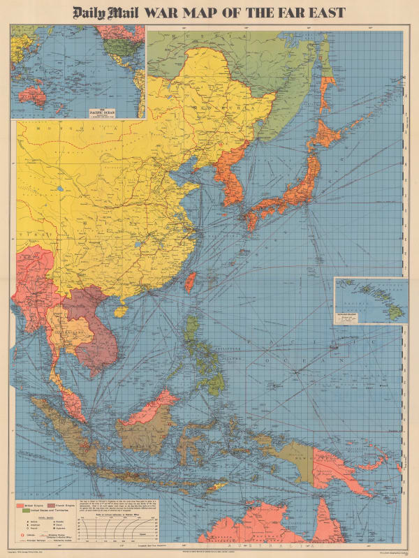 George Philip & Son Ltd., WW2 Map of the Far East, 1944