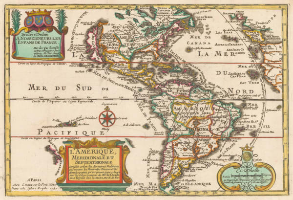 Nicolas de Fer, North and South America, 1705