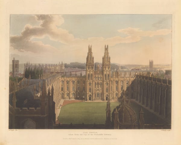 Rudolph Ackermann, Oxford University - All Souls College, 1814