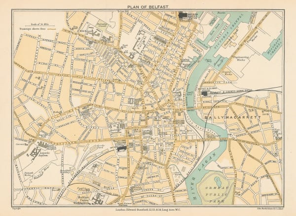 Edward Stanford, Plan of Belfast, 1912