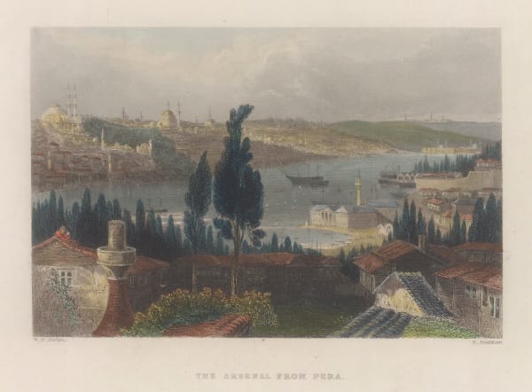 William Bartlett, Turkey - Istanbul / Constantinople, View from Pera, 1838