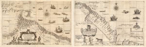 Robert Dudley, Charts of the Amazon and Orinoco River mouths, 1647