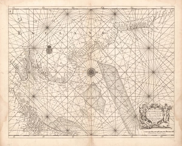 Capt. Greenvile Collins, Sea Chart of the North Sea & East Coast of England, 1785