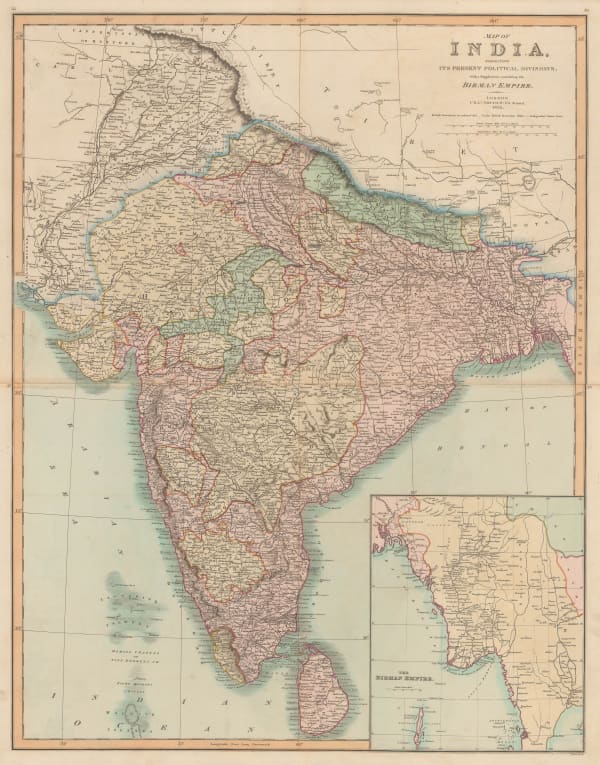 Charles Smith, Map of India Exhibiting its Present Political Divisions, 1835