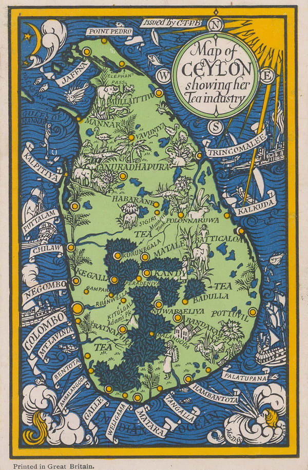Macdonald Gill, Map of Ceylon showing her Tea Industry, 1933 c.