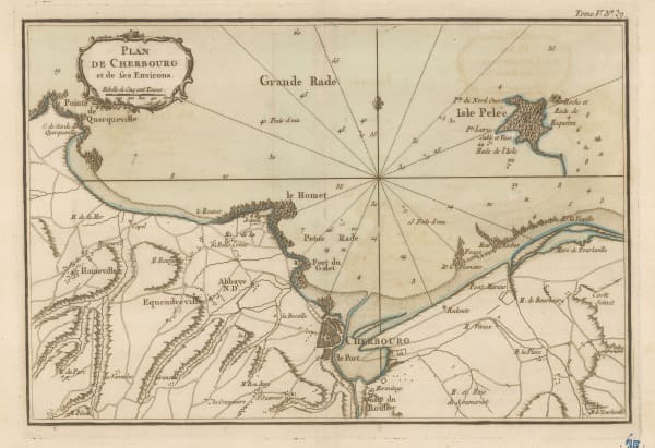 Jacques-Nicolas Bellin, Cherbourg and environs, 1764