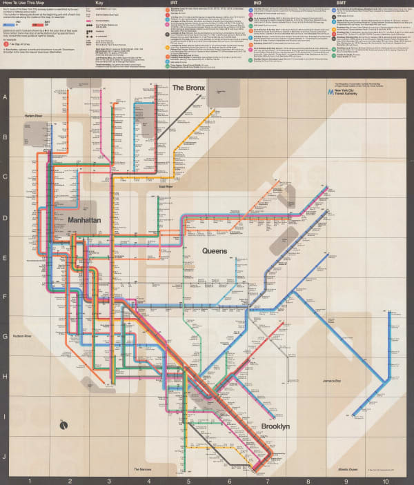 Massimo Vignelli, New York Subway Map, 1972