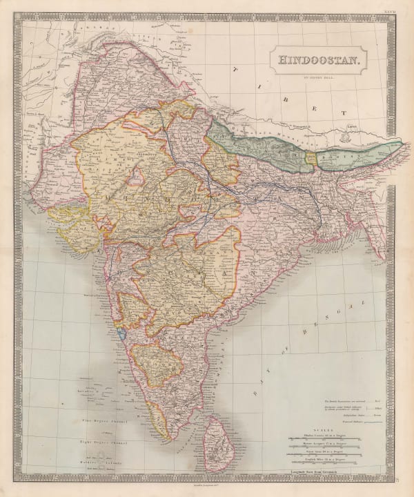 Sidney Hall, Hindoostan, 1850 c.