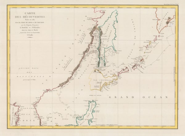 Jean Francois de La Perouse, Chart of La Perouse's discoveries off the Pacific coast of Russia, 1797