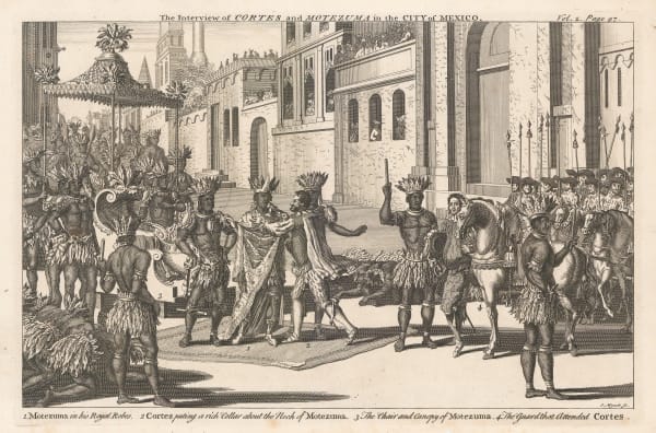 John Harris, Mexico - Montezuma and Cortes, 1748