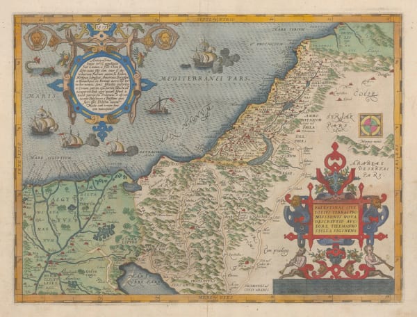 Abraham Ortelius, Palestine, the Holy Land and Egypt, 1587