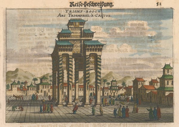 Johan Nieuhoff, China - Guangzhou/Canton, Triumphal Arch, 1660 c.