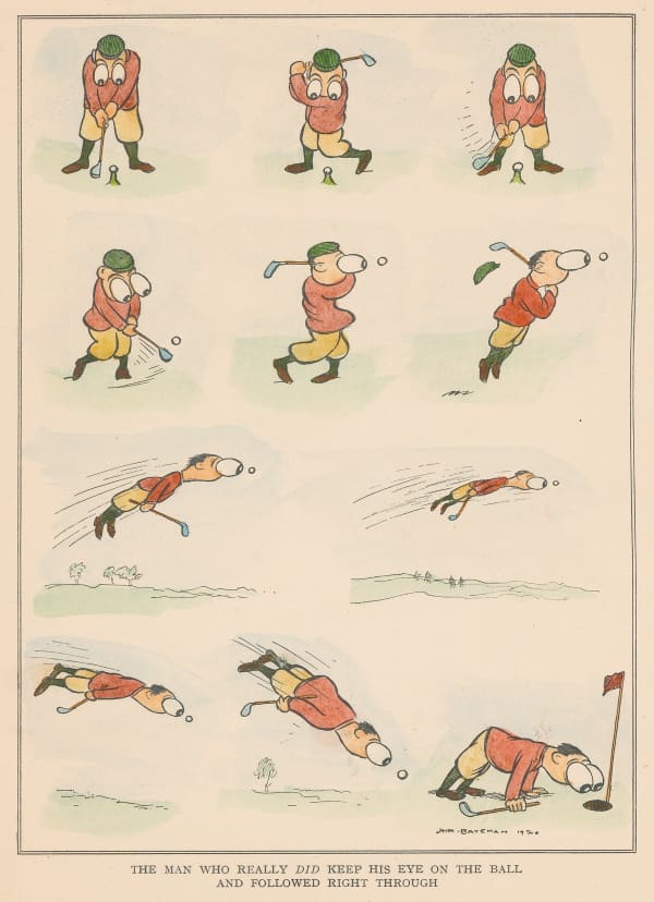 Henry Mayo Bateman, Golf - Cartoon, 1920