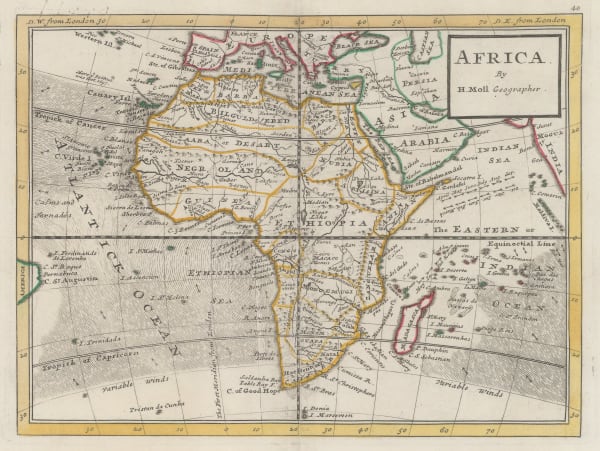 Herman Moll, Africa, 1720 c.