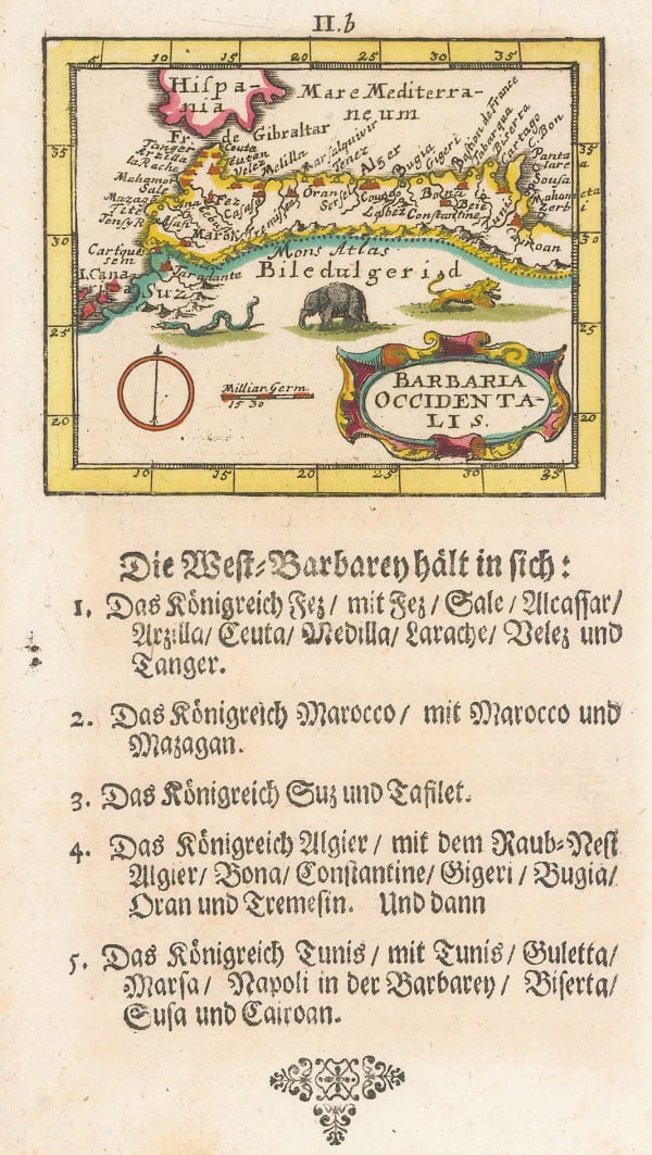 Johann Ulrich Muller, Northern Africa, 1692