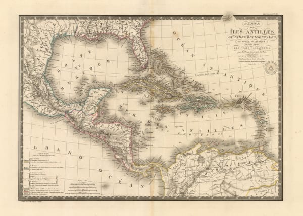 Adrien Brue, West Indies and Central America, 1825