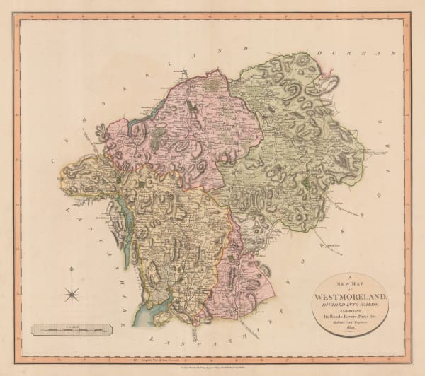 John Cary, A New Map of Westmoreland, 1801
