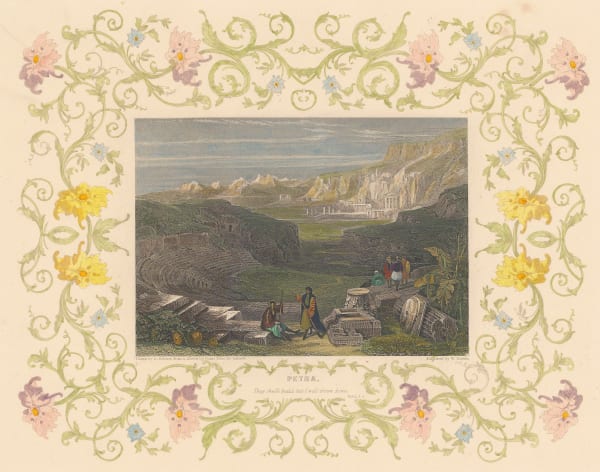 John Murray, Jordan - Petra, Panorama from the Amphitheatre , 1836