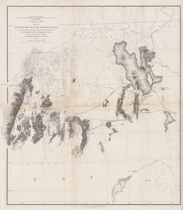 United States Pacific Railroad Expeditions (USPRR), Map No. 2 - From Great Salt Lake to the Humboldt Mountains, 1855