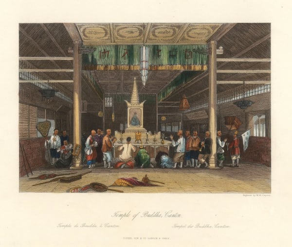 George Wright, China - Guangzhou / Canton, Temple of Buddha, 1847 c.