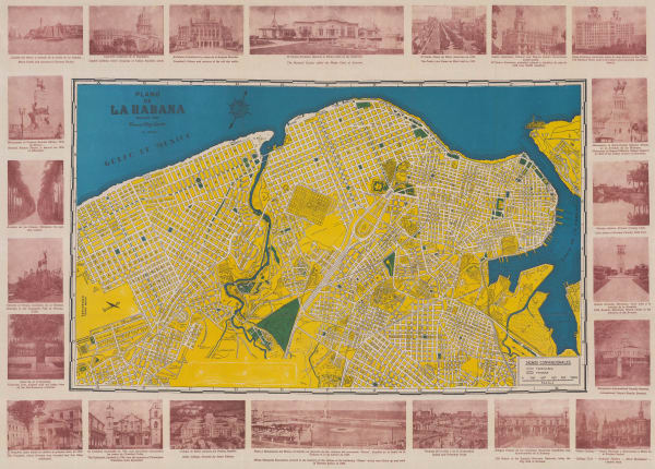Francisco Rojo Garcia, Bilingual map of Havana, 1950 (c.)