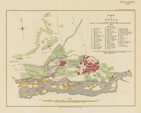 Royal Geographical Society (RGS), Plan of Lhasa, 1905