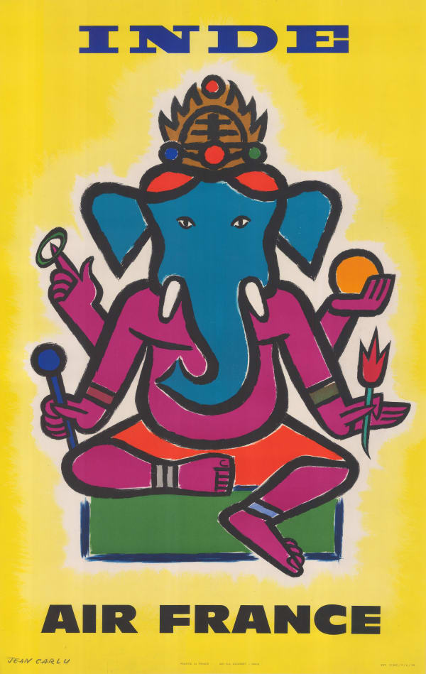 Jean Carlu, Air France - India, 1959